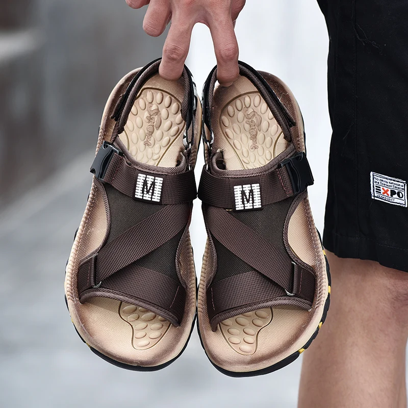 

ARUONET Classic Men Soft Sandals Comfortable Men Summer Shoes Big Size Roman Men Sandals Sandale Plage Men's Shoes Large Sizes