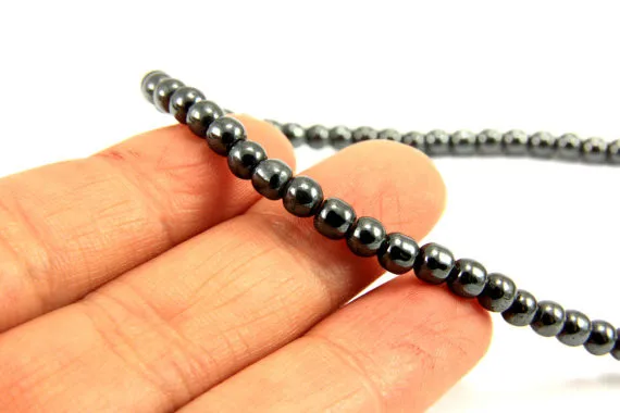 Hematite Beads, 50pcs Shamballa Beads, 4mm 6mm 8mm 10mm Round Hematite Bead, Genuine Loose Gemstone, Semiprecious Round Stone, Hematite Beadjh