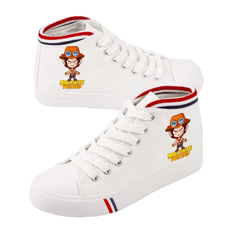 

One Piece Luffy Zoro Printed Pattern High Top Canvas Uppers Sneakers College Personalise Fashion High-tops A19516
