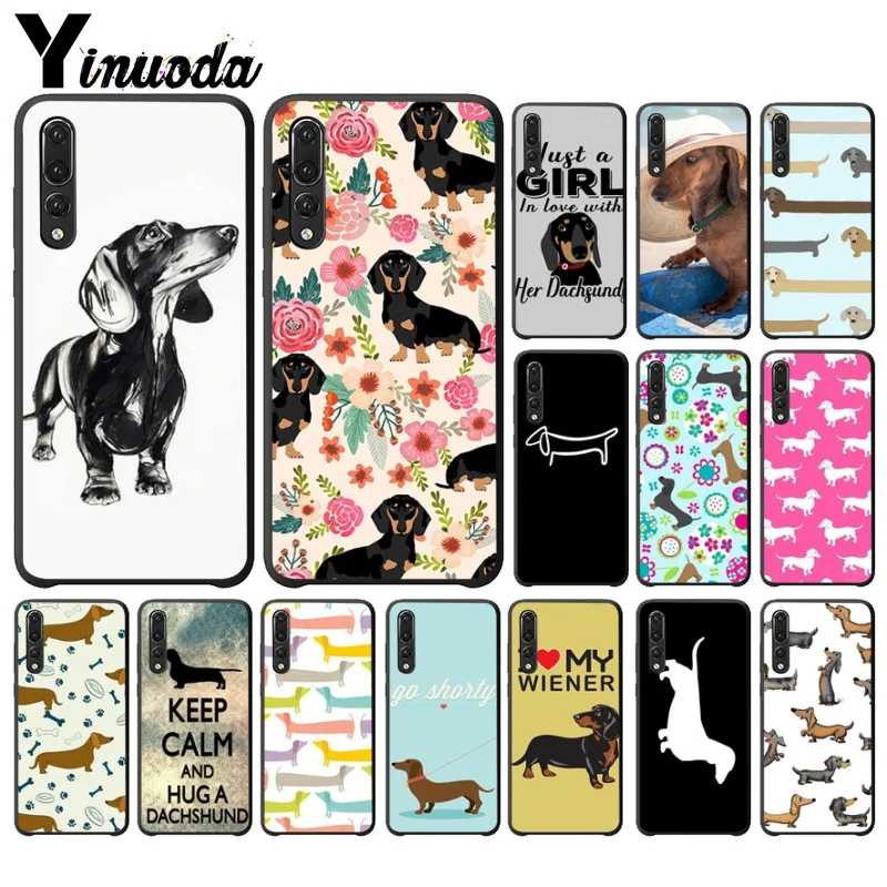 

Yinuoda Animals Dogs Dachshund Black Phone Cover for Huawei P10 plus 20 pro P20 lite mate9 10 lite honor 10 view10 case