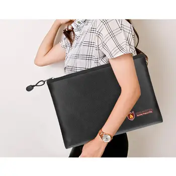 

Adeeing Zipper Document Bag Fireproof Liquid Silicone Documents Bag With Zipper Protective Case For Files Storage