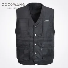 Zozowang solid new casual short spring summer autumn fashion loose Single Breasted waist coat men black V-neck vest men