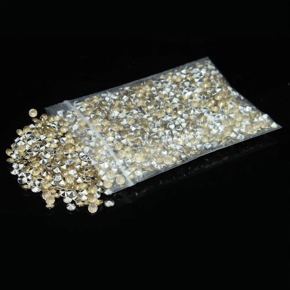 2000 шт./лот серебро и Шампанское Акриловые Кристаллы Алмаз Конфетти свадебное