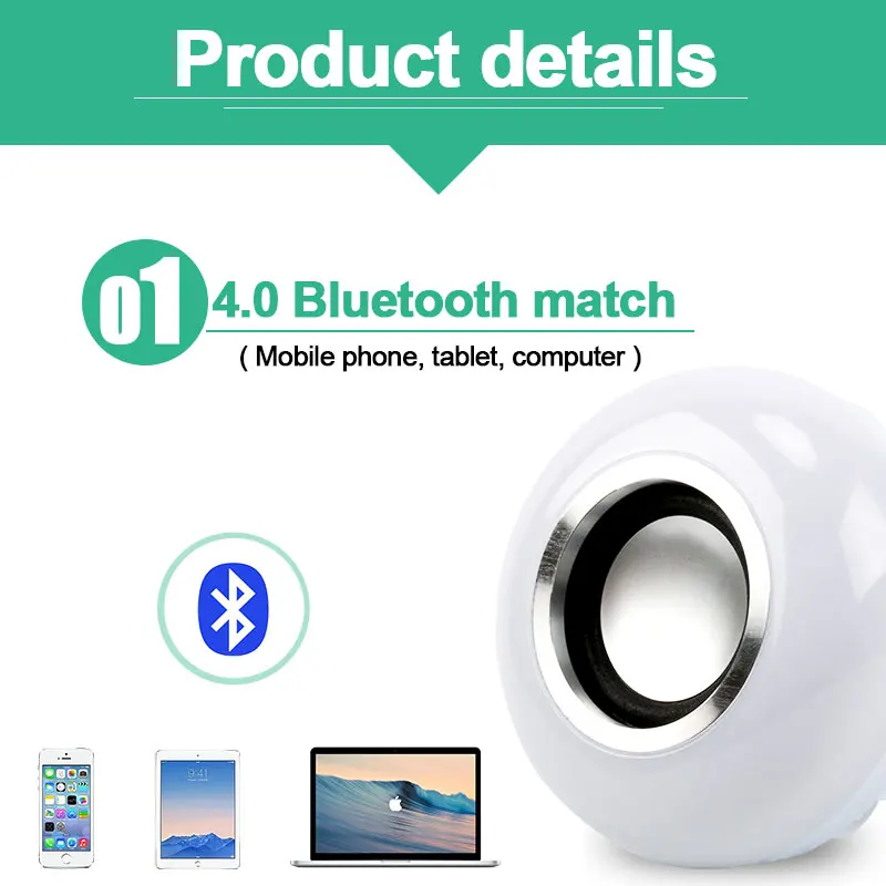 Lâmpadas Led e Tubos sem fio bluetooth speaker lâmpada Marca : Gitex