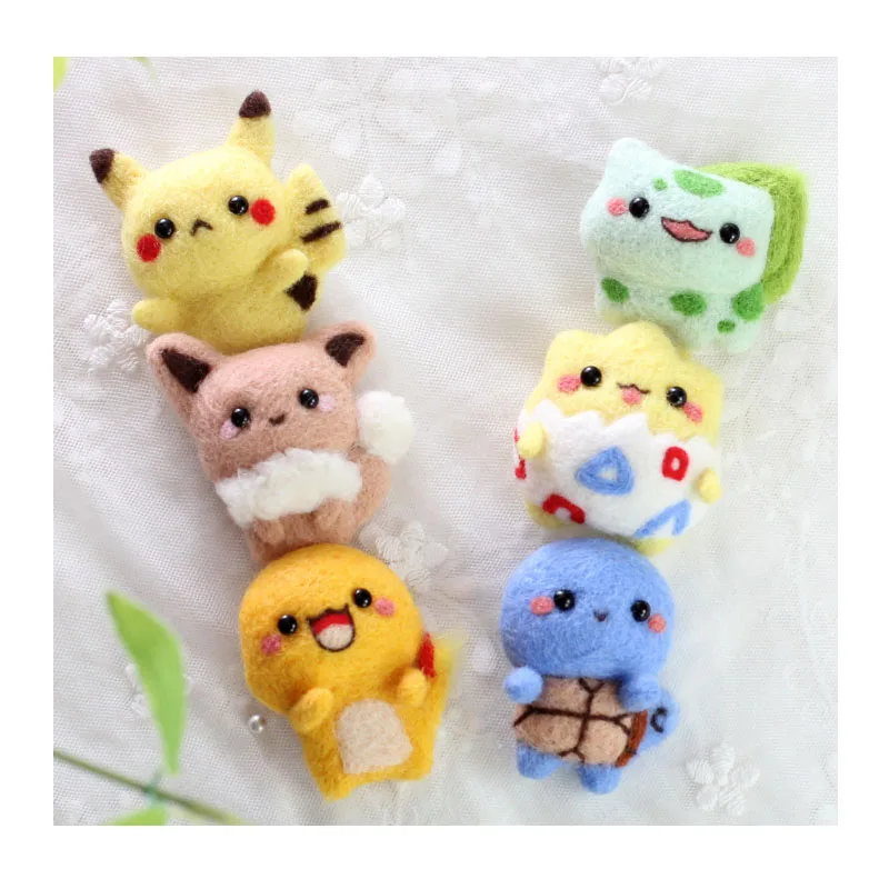 1 set wool for Felt DIY Package Hamsters,brooch , stamps needle felting, Shiba Inu Set animals feutre