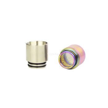 

Rainbow Stainless Steel Anti-fried oil Wide bore 810 drip tip Replacement for Famovape Fat Baby Mesh tank/uforce T1 T2