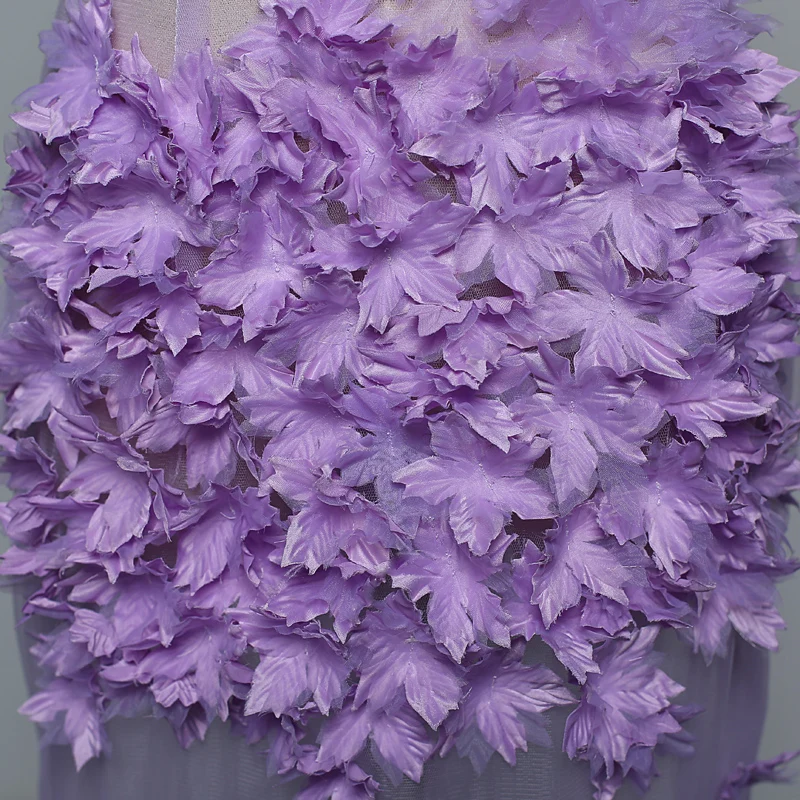 Фиолетовое Сетчатое платье без рукавов с цветами, просвечивающее длинное платье, женская одежда для дня рождения, бара, выпускного вечера, ночного клуба, женское платье для певицы, танцевального шоу