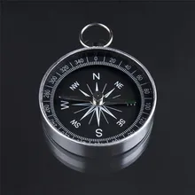 Мини алюминиевый кемпинг компас походная навигация легко носить с собой подвесной брелок с кольцом открытый направляющий компас черный Прохладный SA460 P20