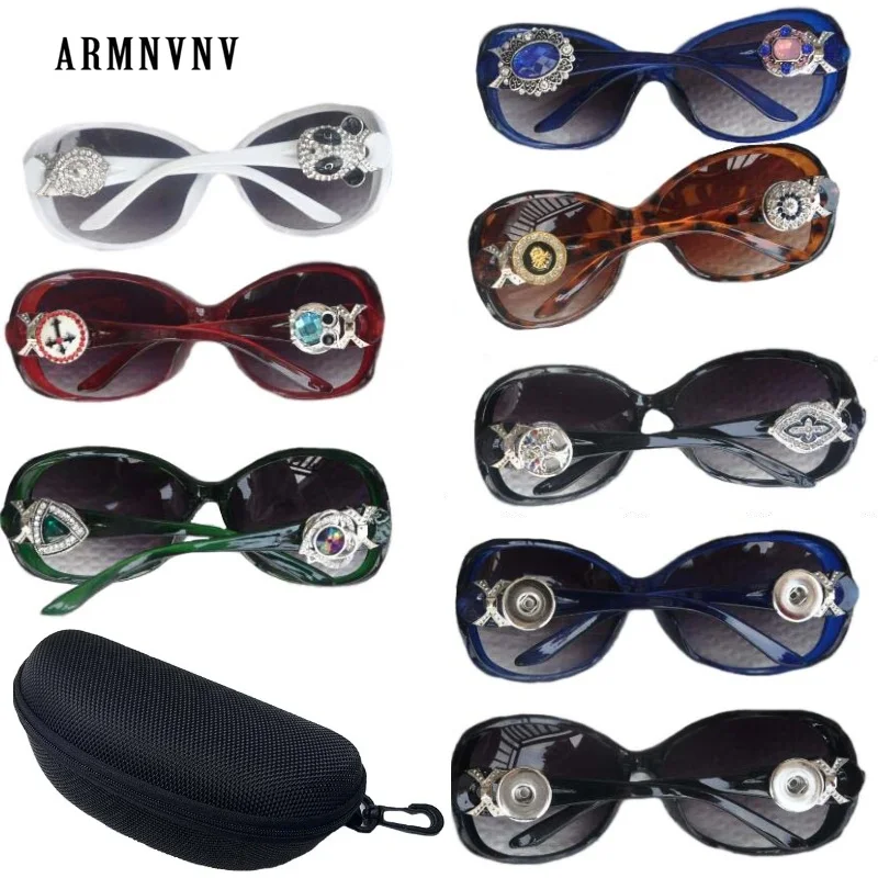 ARMNVNV New Fashion jewelry Sunglasses Women Retro 18 20mm Snap Button