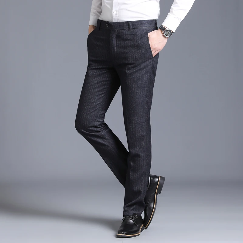 Новая мода мужские деловые брюки для официального костюма облегающие Дизайнерские мужские брюки на заказ