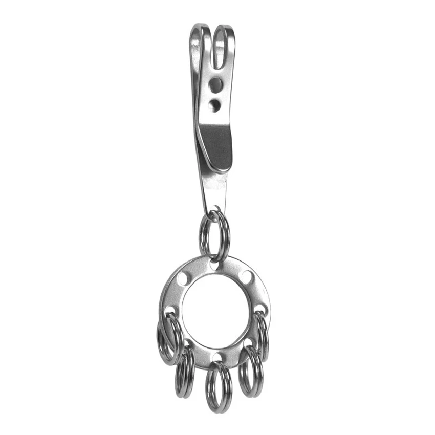 

Mini Stainless steel EDC Keychain Key ring buckle clip quickdrew quick release carabiner hook clips outdoor equip