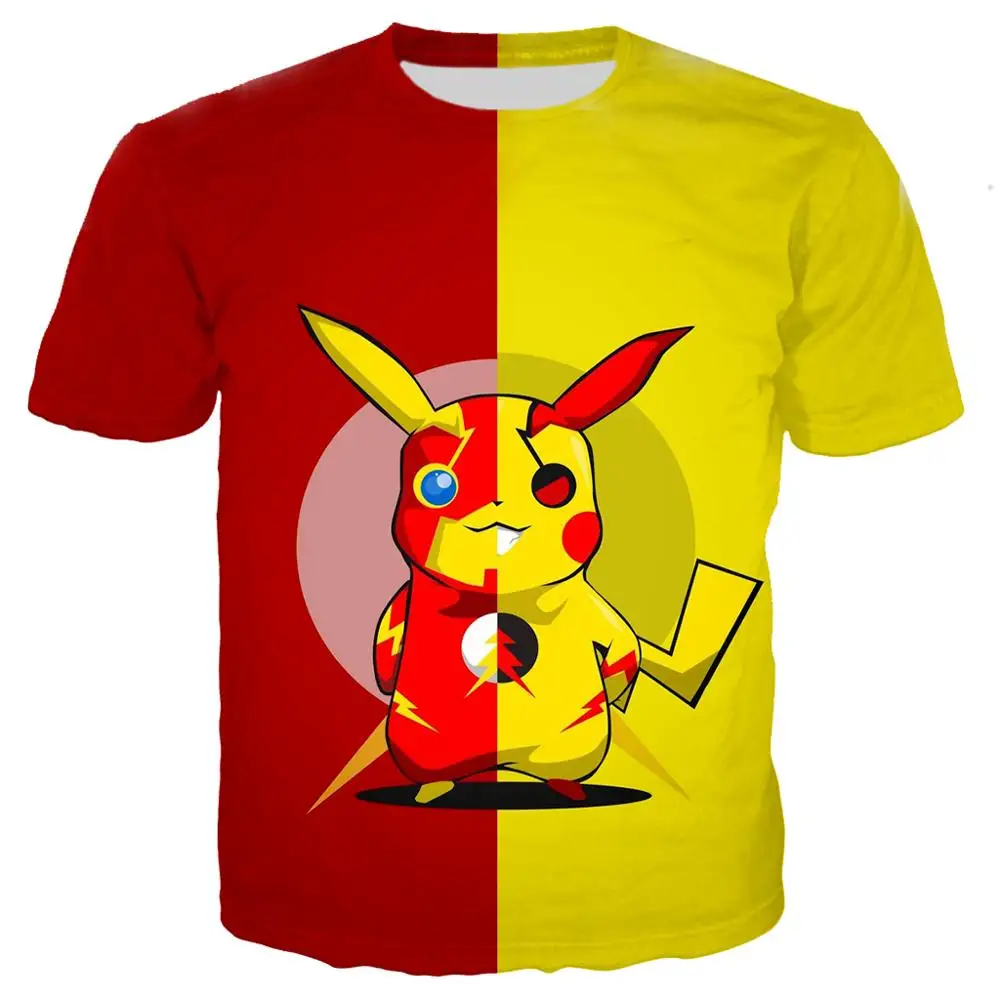 

Kids Kawaii Pokemon 3D T shirts Printer Detective Pikachu Cartoon Movie Harajuku shirt for baby boy girl Summer tops tees 04