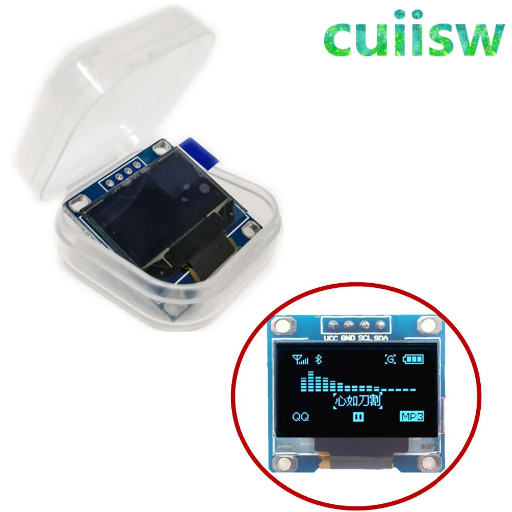 

2016 New Design 1PCS/Lot 4pin New 128X64 OLED Bule LCD LED Display Module 0.96" I2C IIC Communicate