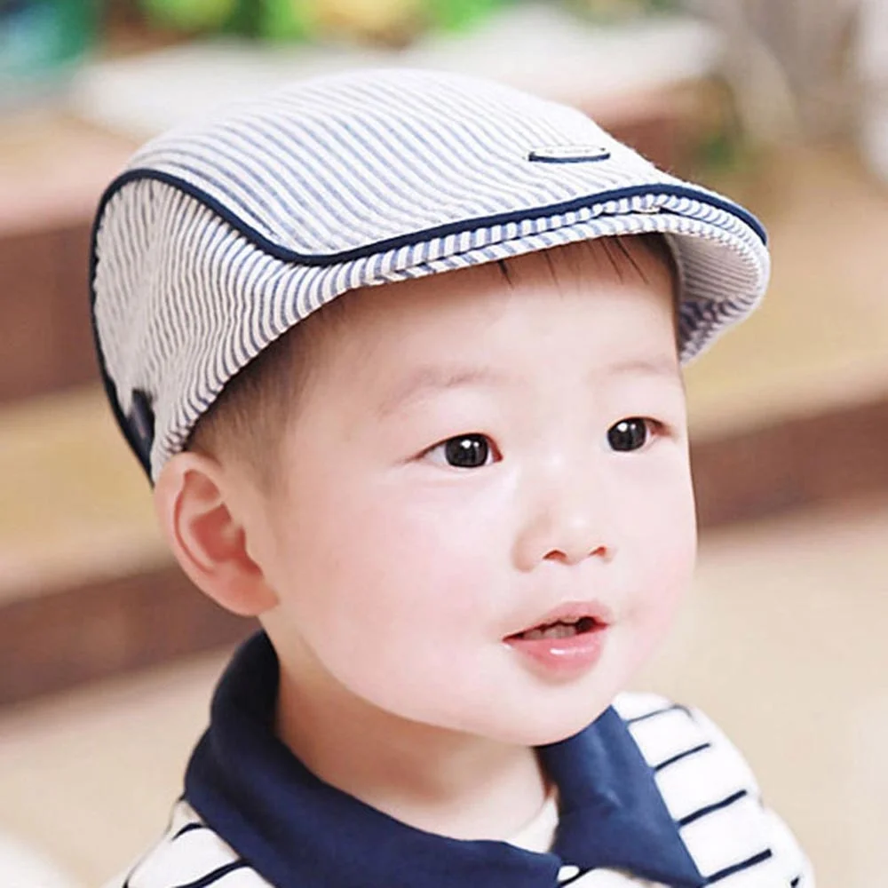 New Caps Cute Infant Baseball Cap Baby Hat Stripe Beret Fashionin Hats & Caps from Mother