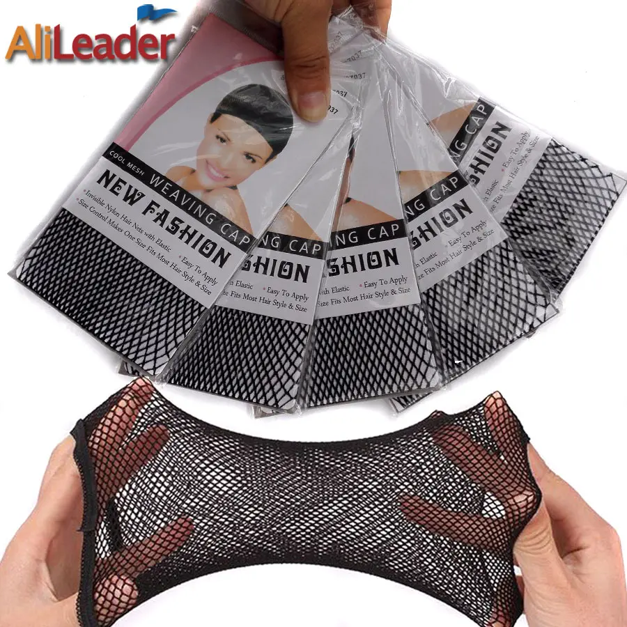 Hot sell Ladies Elastic Wig Caps Hair Style Elastic Stocking Wig Liner Hairnet Snood Nylon Stretch Weaving Mesh Net Fishnet