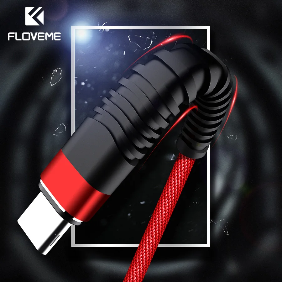 

FLOVEME USB Type C Cable For Samsung Galaxy S10 S9 Plus Hi-Tensile USB C Cable For Xiaomi mi9 Redmi note 7 Phone Charger Cabo