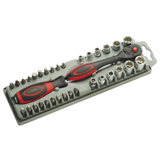

Pro'skit SD-2307M 35Pcs 1/4"DR Socket & Screwdriver Flat Phillips Multitool Hand Toolkit Electrician Driver Set