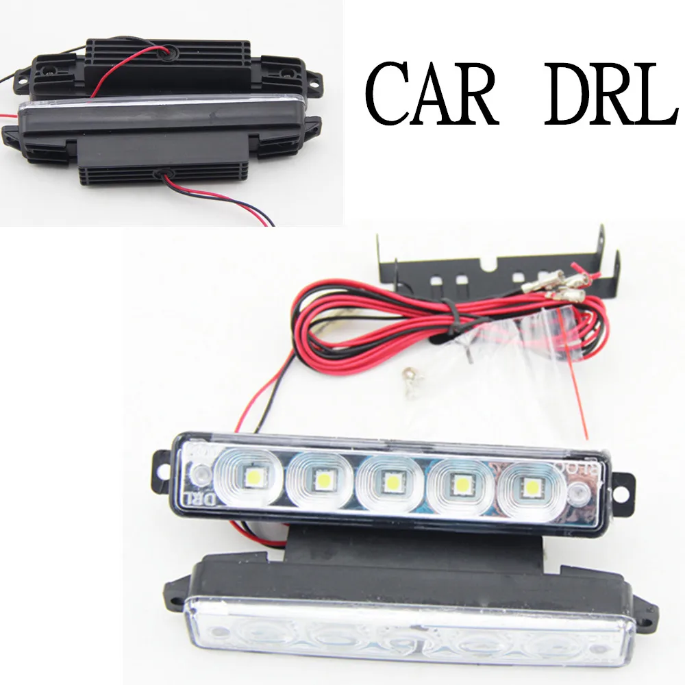 best selling daytime running lights 5LED 12V Long bright 2pcs Car LED