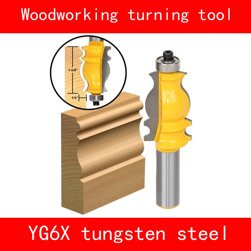 Woodworking machine turning tool YG6X tungsten steel alloy Milling cutter machining decorate wood corner line