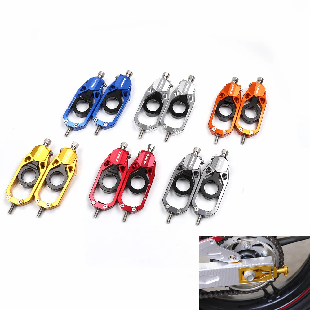 

CNC Aluminum Tensioners Rear Axle Spindle Chain Adjuster Blocks for YAMAHA TMAX 530 T MAX 530 2012-2016 Motorcycle Accessories