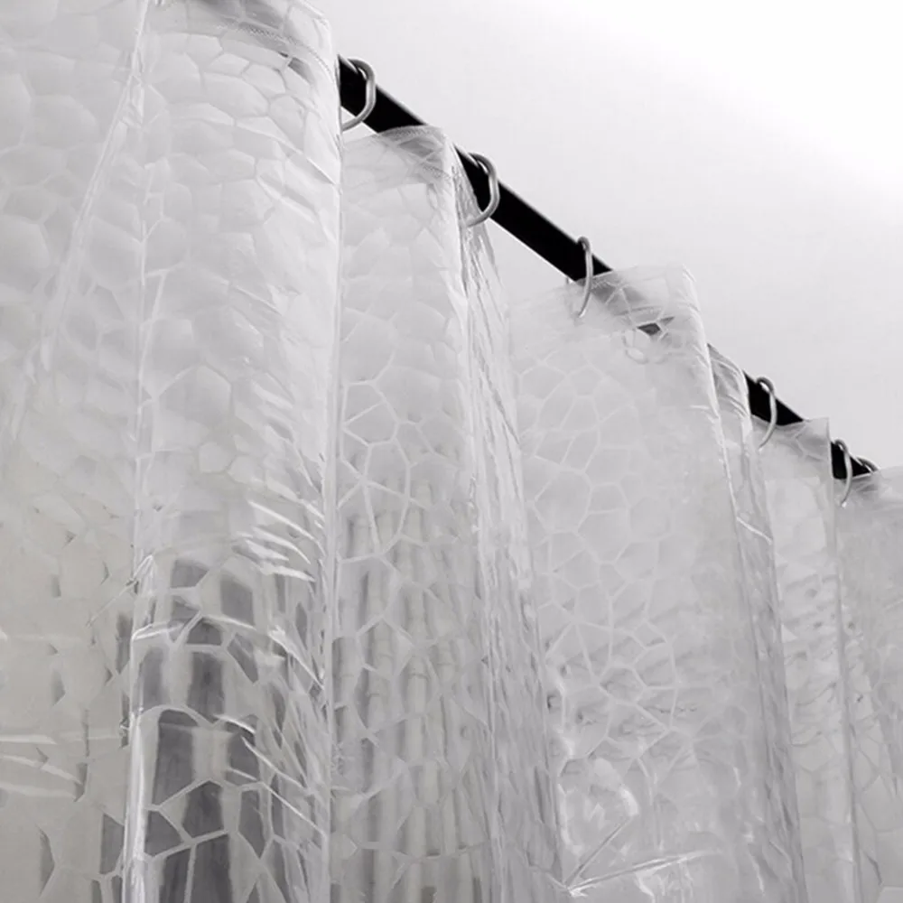 Прозрачный EVA 3D сантехника люкс водный эффект куб купальный душ занавеска водонепроницаемые шторы для ванной