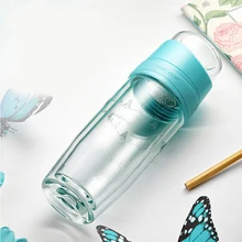 Силиконовая Термостойкая портативная стеклянная бутылка для воды чайник чашка Двойная стеклянная кружка Trinkglas Экологически чистая питьевая стеклянная es 50M1042