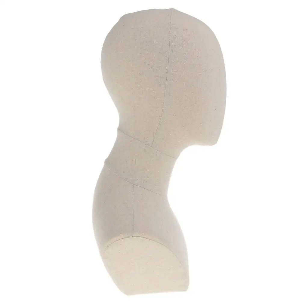 21' Canvas Block Head For Wigs Making Manikin/Mannequin Jewelry Display Head
