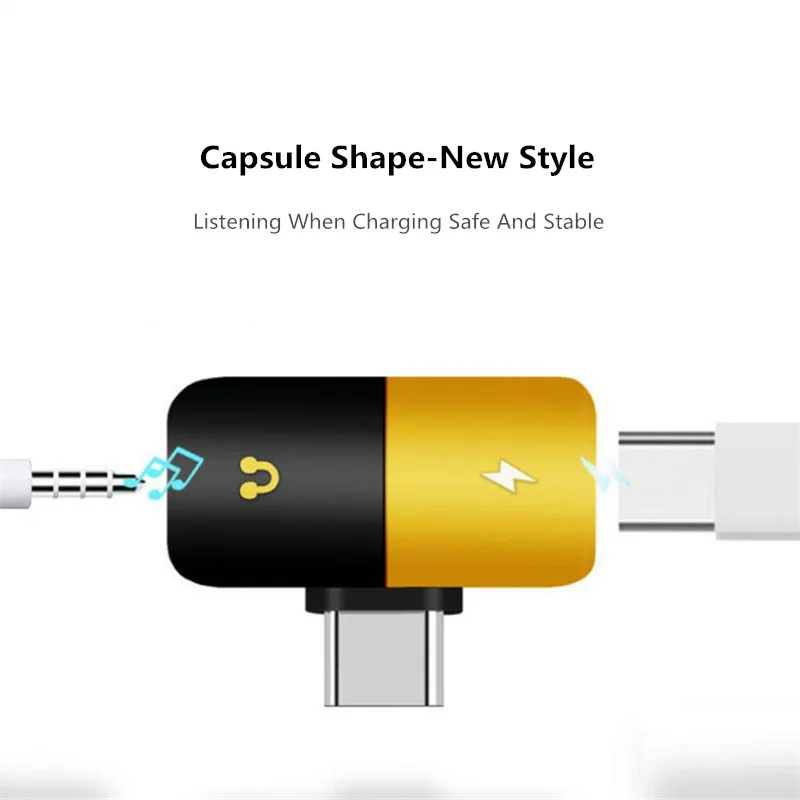 3.5mm Jack Headphones Adapter Type C Plug Charging Play Music Audio Earphone Type C USB Cable For Xiaomi Mi 8 6x Converter Adapt
