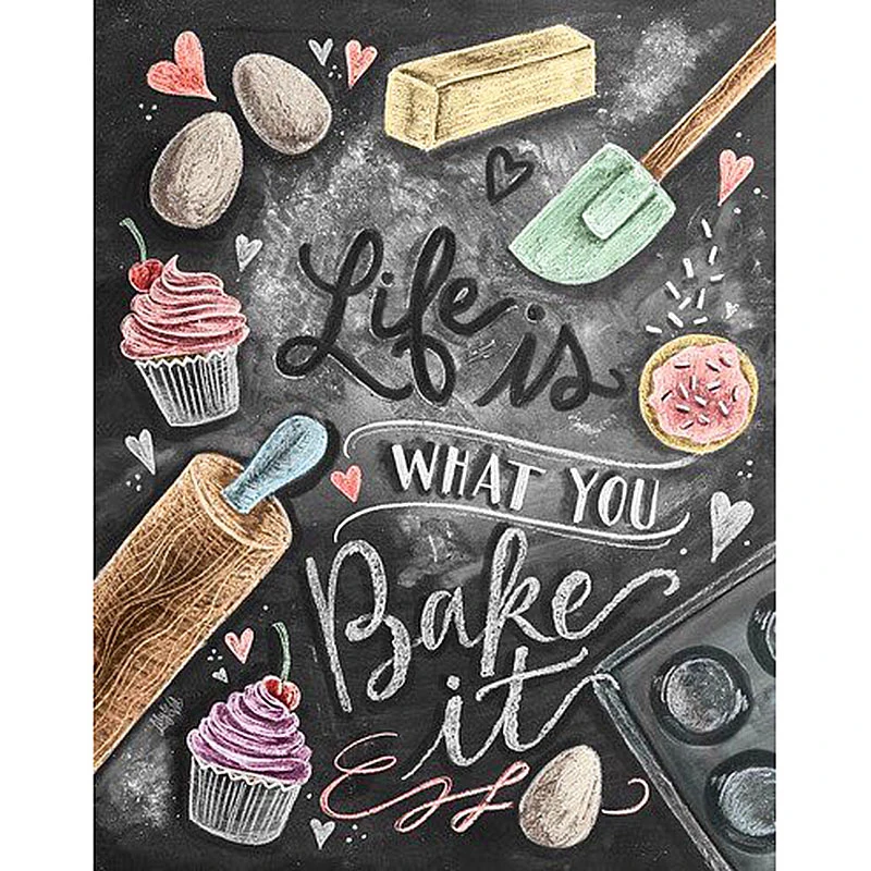

5D DIY Food Cake Diamond Painting Mosaic Embroidery Bakeries Home Decor