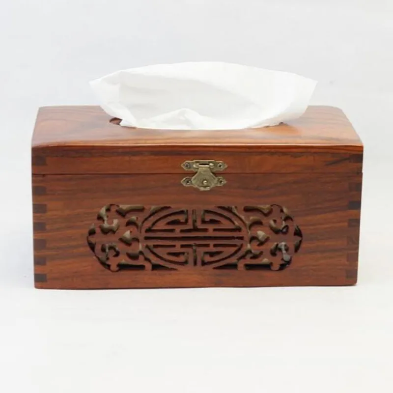 Vietnam Rosewood Solid wood Tissue box Wooden Book box CraftsTissue