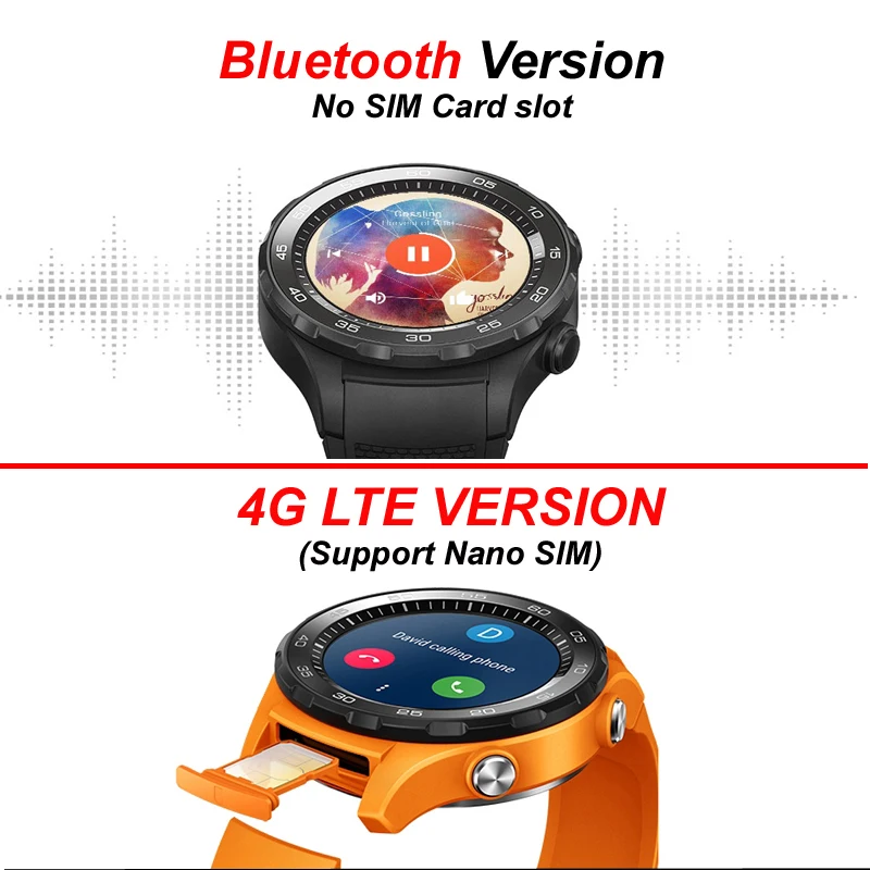 Оригинальный Huawei Watch 2 часы Поддержка смарт LTE 4G Phone Call Heart Rate Tracker для GPS Android IOS IP68