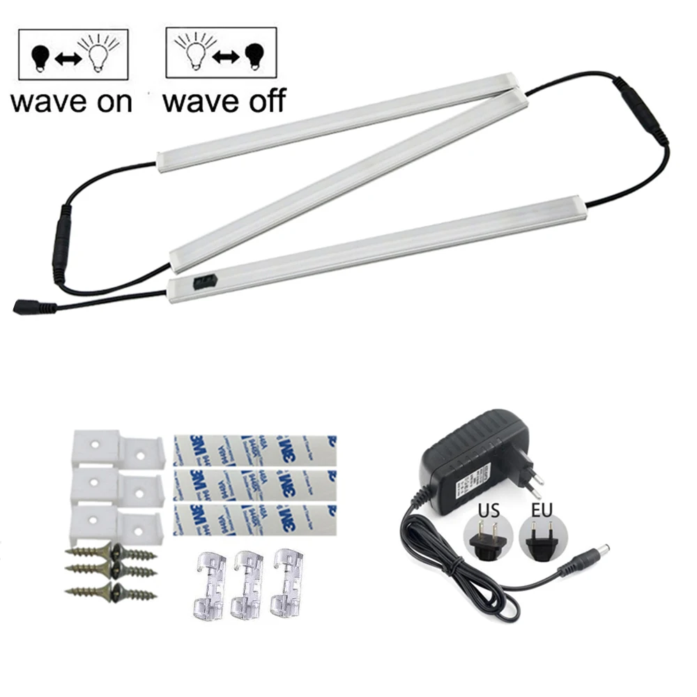 

3pcs suit 18w/m 5630 rigid strip Hand Wave Under Cabinet Light Infrared Sensor Rigid Strip Bar Kitchen