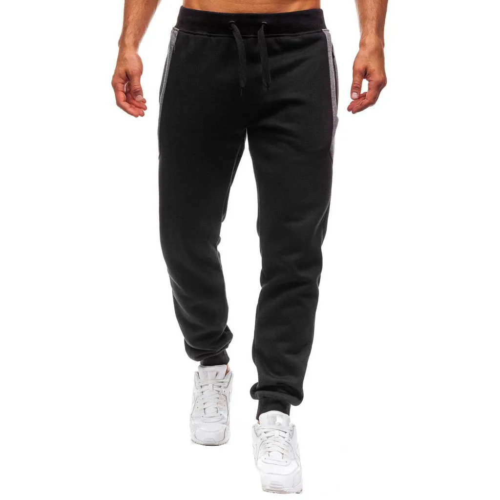 Jogging Pants Men Solid GYM Training Pants Sportswear Joggers Sports Pants Men Running Swearing Pants Jogging Sweatpants - Цвет: Black