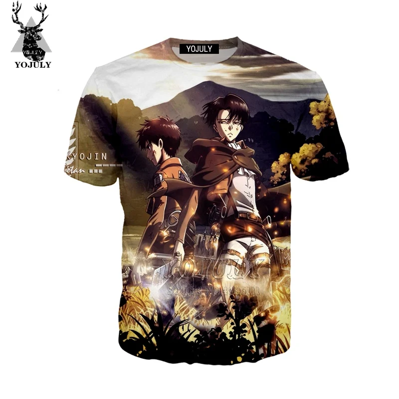 

YOJULY 3D Print Women Men Anime Attack on Titan Levi Eren Jaeger Ackerman T-shirt/Tshirt/Sweatshirt/Hooded hoodies/Jacket A280