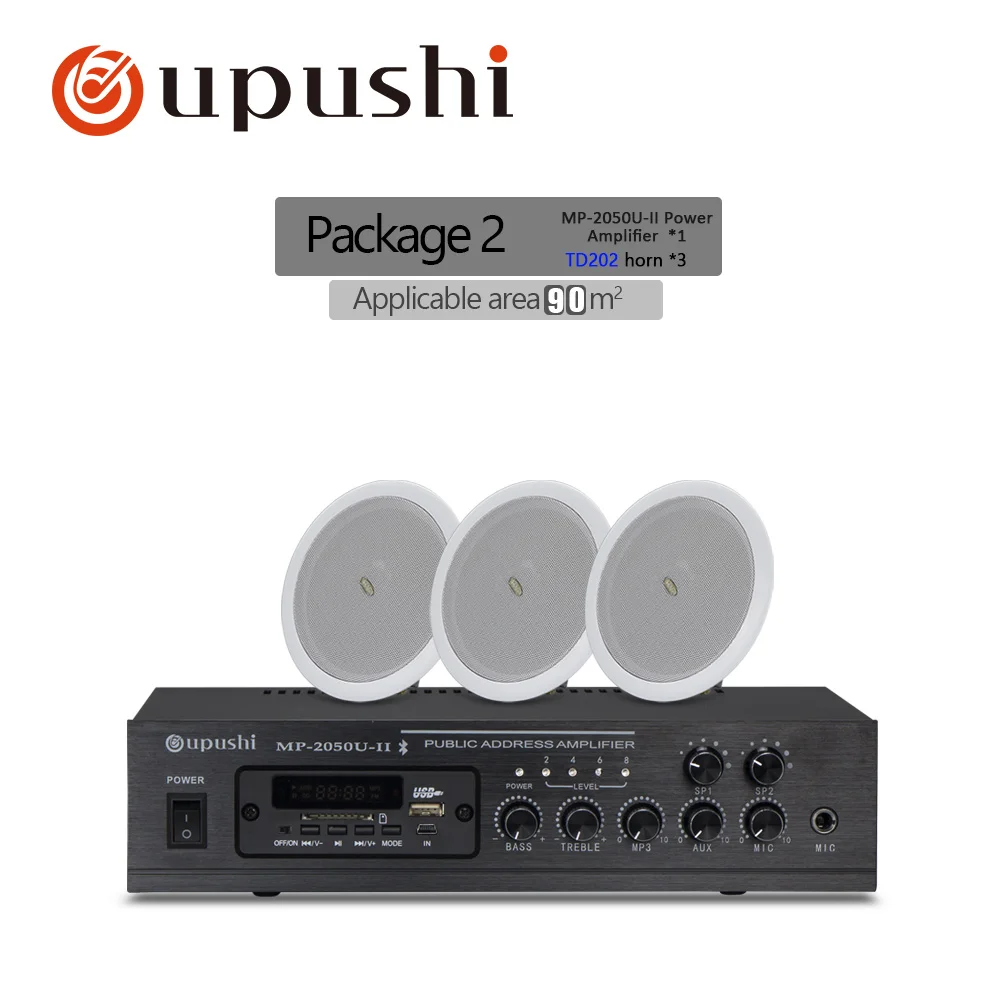 Oupushi потолочный динамик с небольшой мощностью Ampifier наборы - Цвет: Amplifier-3 speaker