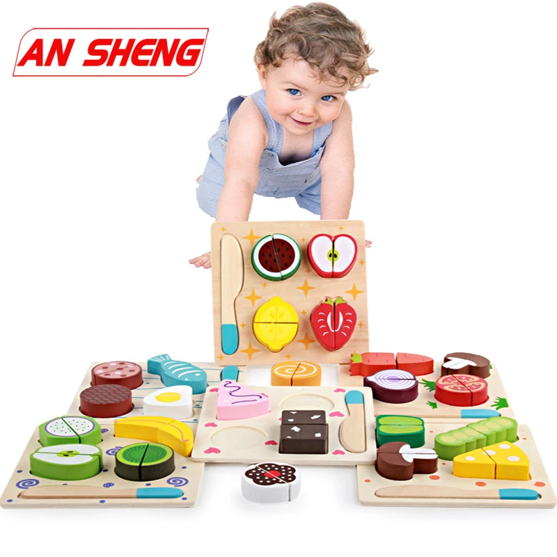 kids wooden play food