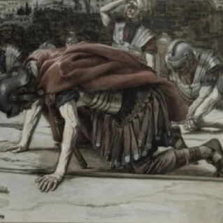 The Centurion Glorifies God   James Tissot (1836-1902 French) Poster Print (24 x 36)