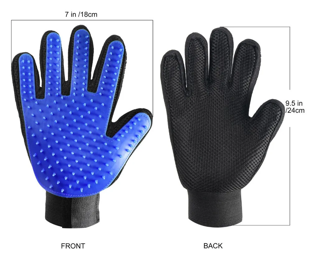 TINGHAO five fingers Pet Dog cat hair wash remover massage clean silicone bath brush pet gloves 0054 (2)