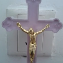 Смешанный 9 цветов инновационный продукт светодиодный ночник в форме Иисуса 220-240 в ЕС штекер