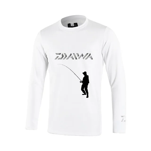 Daiwa 5 Colors Daiwa Clothing Long Sleeve Quick Dry Fishing Clothing Anti-UV Sunscreen Fishing Clothes Fishing Shirt - Цвет: Серый