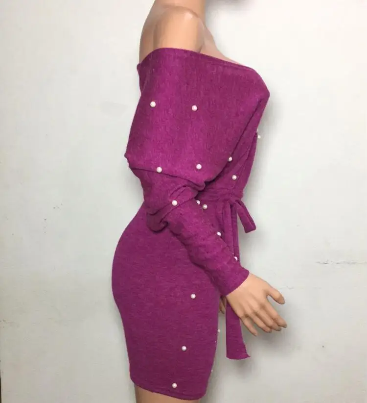 Многоцветный Большой размер бисером v-образным вырезом Летучая мышь с длинными рукавами сумка бедра женская мода сексуальное тонкое кружевное платье
