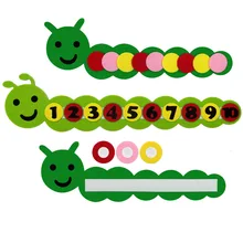 Забавные цифры гусеницы детские цветные и математические игрушки для детей детский сад обучающая игрушка DIY тканевые развивающие игрушки