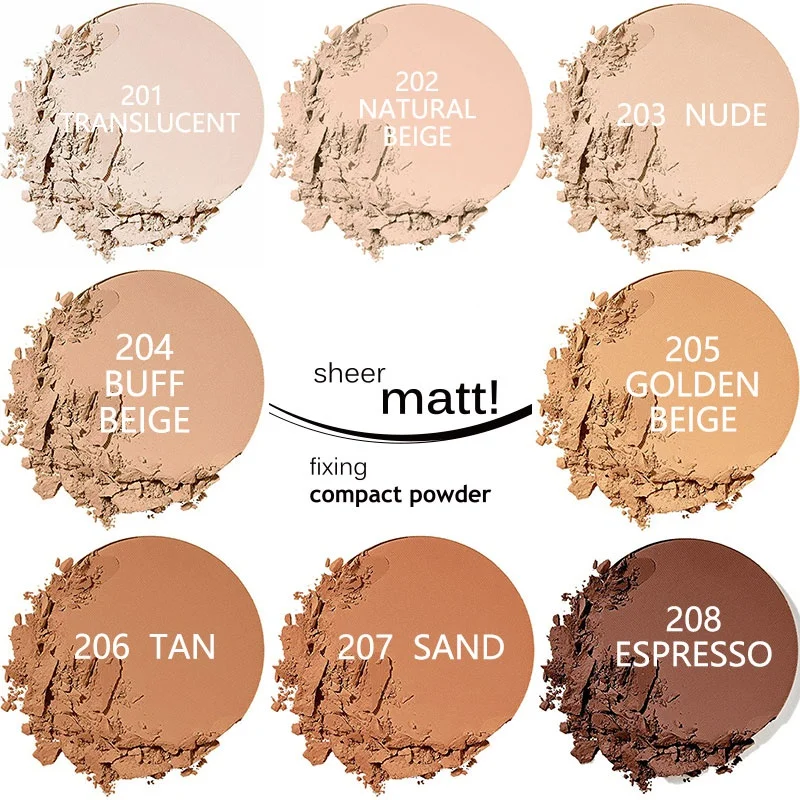 

Face Base Pressed Powder Makeup Matte Shimmer Fix Palette Concealer Contour Compact Cosmetics