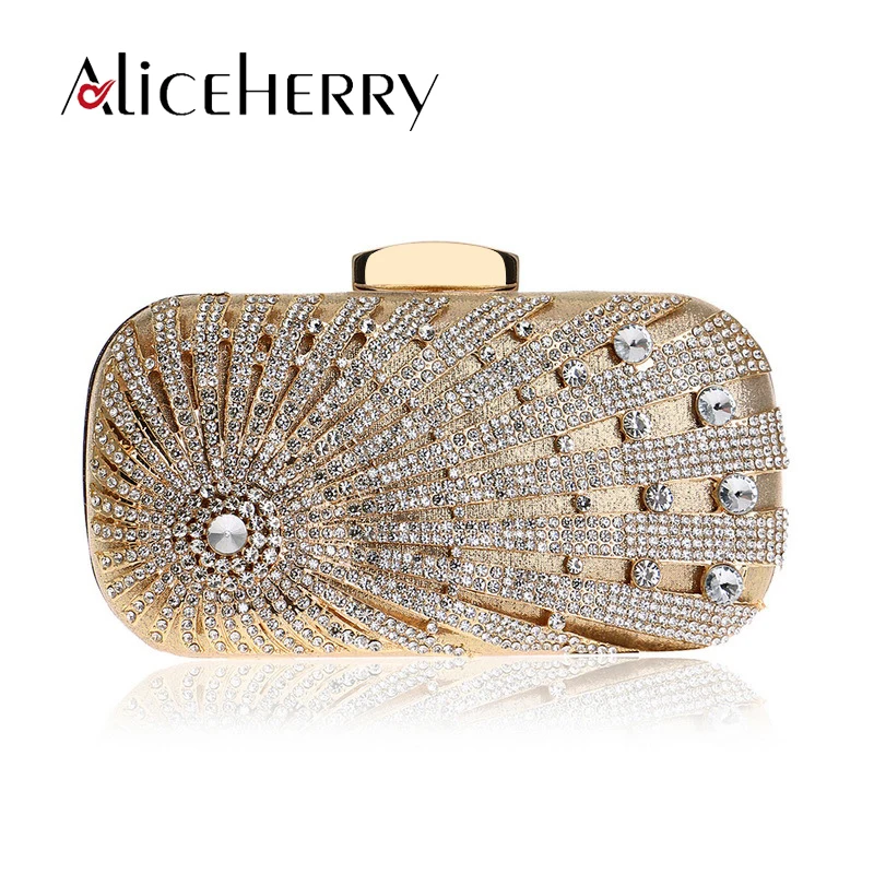 

Women Clutches Hard Box Clutch Sparkly Evening Bag Wedding Party Bridal Purse Handbags