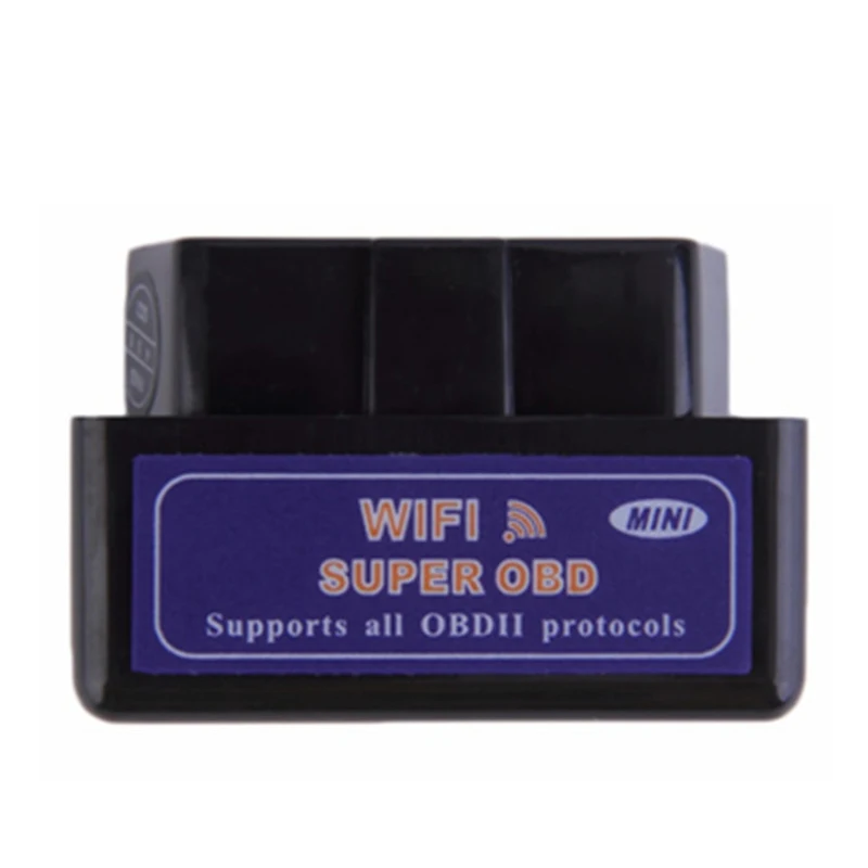 Новейший черный Мини WiFi ELM327 V1.5 OBD2 автомобильный автоматический диагностический инструмент для сканирования кодов ELM 327 Wifi для iPhone/iPad для iPod/Android