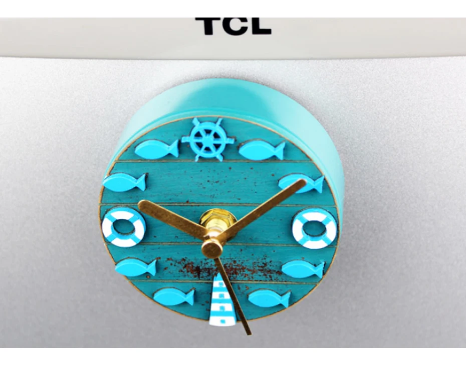 Скандинавские 3D Мини средиземноморские рыбные часы на холодильник, домашние наклейки, кухонные аксессуары, магнитные настенные часы на холодильник