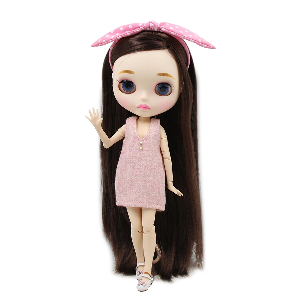 

Blyth nude doll 30cm white skin Best selling super smooth long hair 1/6 JOINT body new matte face ICY DIY toy No.280BL0222