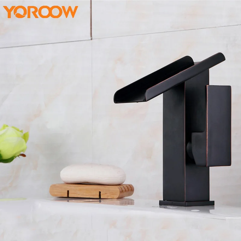 

Copper Washbasin Faucet Bibcock Oil-rubbed Tap Bathtub Black Basin Silvery Sink-tap Copper Deck Mounted Free Shipping WN0016