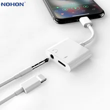 2 в 1 освещение зарядное устройство прослушивание адаптер для iphone 7 8 Plus X 10 XR 3,5 мм разъем для наушников разветвитель Aux кабель для iphone XS MAX