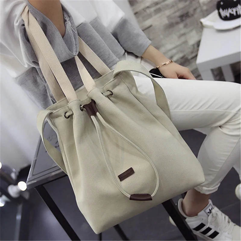 

041618 new hot women handbag female canvas bucket bag